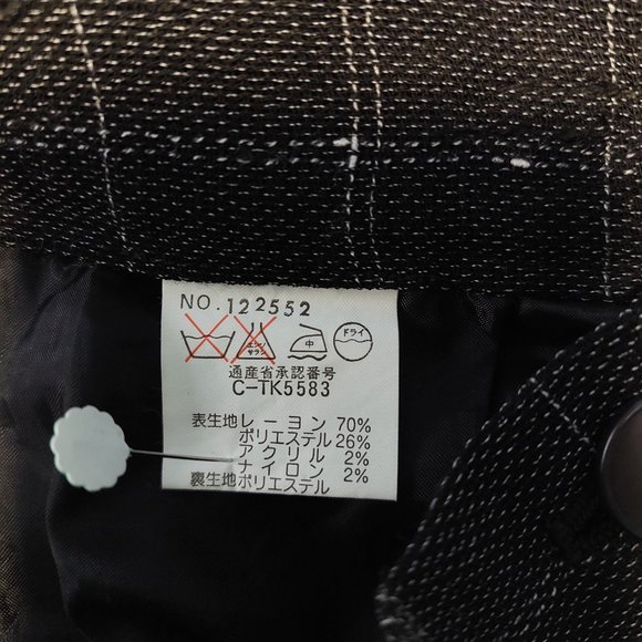 Plaid Wide-Leg Trousers, Made In Japan, Size XS/2 - Picture 3 of 9